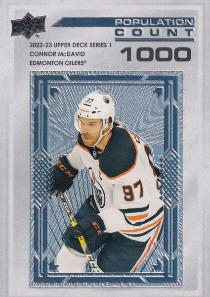 insert karta CONNOR McDAVID 22-23 UD Ser. 1 Population Count /1000